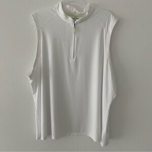 Coral Bay Golf Womens 3XActivewear Top White Sleeveless Sporty Casual